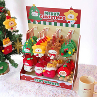 Vente en gros de cadeaux de Noël : Poupée en peluche à impression numérique, thème Père Noël, pour sac d'école, ornement, décoration de fenêtre et porte-clés, Nouveauté Noël