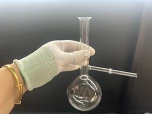 ขวดควอตซ์พร้อมท่อข้างสำหรับห้องปฏิบัติการ ขวดกลั่นแก้วควอตซ์ - Product Image 3