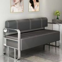 Banc de Salle d'Attente, Chaise 2 Places, Lot de 4, en Cuir, pour Aéroport, Salon, Banque, Accueil Clients, Coiffeur, avec Accoudoirs
