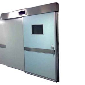 ประตูเหล็กเลื่อนแบบปิดผนึกควบคุมด้วยระบบไฟฟ้า, ประตูเลื่อนแบบปิดผนึกสแตนเลสพร้อมเซ็นเซอร์เท้า - Product Image 1