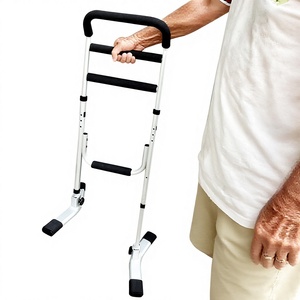 Bastón de Aluminio Ajustable para Escaleras - Ayuda de Movilidad Portátil para Personas Mayores, Capacidad de Carga de 300 lb, Empuñadura de Goma Compatible - Product Image 1