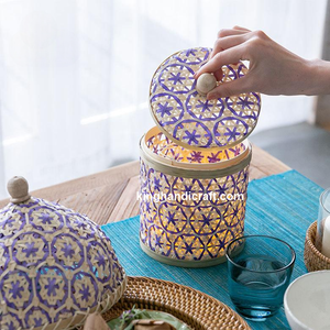 Cesta Redonda de Bambú Ecológica Moderna con Tapa, Diseño Flexible para Celebraciones de Ramadán y Eid |   Contenedor de Almacenamiento Hecho a Mano en Venta 2026 - Product Image 6