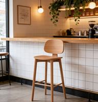Tabourets de bar contemporains de style britannique de luxe, en chêne massif, pour la maison