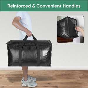 Paquete de 2 Bolsas de Mudanza Grandes y Resistentes con Cierres y Asas de Transporte, Bolsas de Almacenamiento Resistentes al Agua - Product Image 4