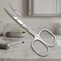 Ciseaux à ongles professionnels pour manucure, pointe fine, légers, lames droites et courbées, aiguisées, 3,5 pouces, qualité médicale