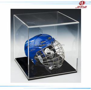 Quảng Đông <span class=keywords><strong>Acrylic</strong></span> Tùy Chỉnh Rõ Ràng Lucite Bóng Đá Mũ Bảo Hiểm Hiển Thị Trường Hợp Với Màu Đen <span class=keywords><strong>Acrylic</strong></span> Cơ Sở - Product Image 3