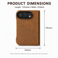 Étui pliable en cuir Crazy Horse de qualité supérieure pour iPhone Duo, pare-chocs antichoc avec aimant, fabricant OEM/ODM, vente en gros