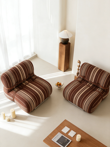 Chaise en tissu tricoté de style nordique moderne minimaliste, structure en bois, imperméable, écologique, pour salon, chambre, hôtel - Product Image 5