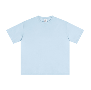 เสื้อยืดผู้ชายผ้าฝ้ายเรียบ แขนสั้น คอกลม สีพื้น ผ้าถัก สวมใส่สบาย ทรงปกติ - Product Image 3