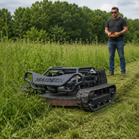 Livraison Gratuite Tondeuse à Gazon Professionnelle à Essence Télécommandée Zéro Turn sur Chenilles pour Usage Agricole
