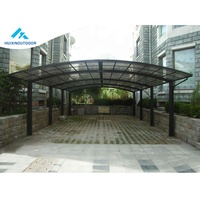 Carports à double toit en aluminium polycarbonate pour 2 voitures