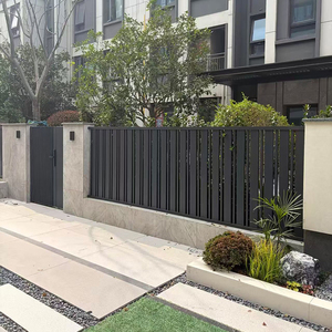 Portails coulissants électriques en alliage d'aluminium, portails courbes angulaires pour villa, cour, <span class=keywords><strong>garage</strong></span>, utilisation en extérieur, jardin - Product Image 3