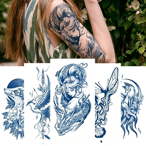 Nouveaux autocollants de <span class=keywords><strong>tatouage</strong></span> inspirés de jus de plantes, avec totems <span class=keywords><strong>animaux</strong></span>, imperméables, résistants à la transpiration, parfaits pour hommes et femmes, pour la moitié du bras - Product Image 1