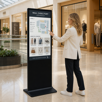 Écran d'affichage publicitaire vidéo LCD sur pied pour intérieur, 32/43/49/50 pouces, fonctionnement 24h/24 et 7j/7, écran tactile, signalisation numérique