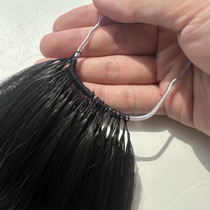 Extensions de cheveux au crochet Remy sans nœuds pré-séparées - Aiguille à crochet plume de <span class=keywords><strong>troisième</strong></span> génération avec nœud invisible - Product Image 3