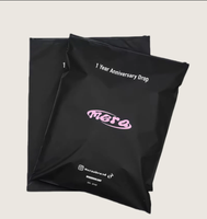 Sacs en polyéthylène personnalisés refermables pour vêtements, t-shirts, maillots de bain, avec fermeture éclair, en plastique givré noir