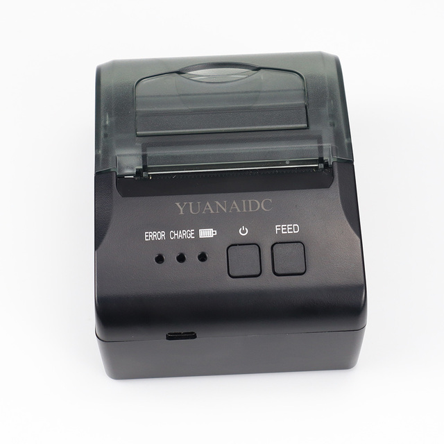 YUANAIDC Portable 58mm Direct Thermal Receipt Printer Mini Black White Mobile Android Compatible 203dpi High-Speed Printing