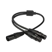 Usine de haute qualité OEM XLR 3Pin mâle/femelle vers double XLR 3Pin mâle/femelle câble Audio DMX