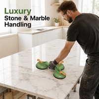 Ventouse manuelle robuste à triple plaque pour verre, capacité 150 kg, outil de levage de carreaux pour fenêtre
