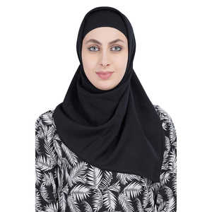 Abaya Islámica Estampada de Georgette de Doble Capa <span class=keywords><strong>AYG</strong></span> 021, Ropa Tradicional Musulmana para Mujer, Vestido Largo, Prenda Exterior - Product Image 4
