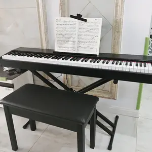 Piano de teclado elétrico de 88 teclas, instrumento musical portátil, digital, eletrônico