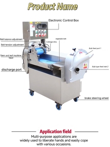 850 CNC multi-fonction grande cuisine commerciale découpe automatique déchiquetage tranchage coupe-légumes Double tête - Product Image 2