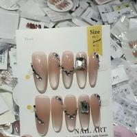 Uñas Postizas Hechas a Mano con Diseño Aleatorio, 10 Piezas/Juego, Entrega Rápida, Listas para Enviar