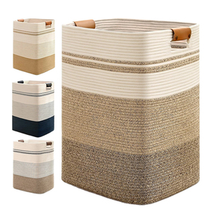 <span class=keywords><strong>Panier</strong></span> à <span class=keywords><strong>linge</strong></span> tissé de grande taille, vente chaude 2025, corde de coton, <span class=keywords><strong>panier</strong></span> de rangement pour vêtements, <span class=keywords><strong>panier</strong></span> de rangement pour jouets - Product Image 1
