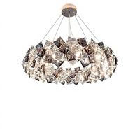Lustre moderne de luxe léger en fer, épaissi, simple et atmosphérique, haut de gamme, pour chambre, salle à manger, salon, protection oculaire