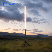 Mât télescopique OKF pour caméra CCTV, antenne de télécommunication, mât télescopique en aluminium, manivelle manuelle