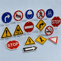 Panneaux de signalisation routière réfléchissants en aluminium personnalisés, petits, ronds, triangulaires, octogonaux, panneaux d'avertissement de sécurité, fabricant en gros OEM