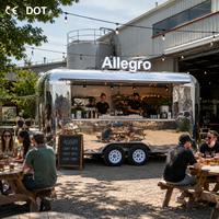 Camion de restauration personnalisé en acier inoxydable de 16 pieds Etodevice 2026 pour les entreprises alimentaires, remorque alimentaire extérieure personnalisée
