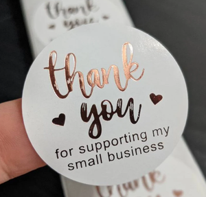 Logotipo de diseño personalizado, pegatinas de agradecimiento para pequeños negocios - Product Image 2