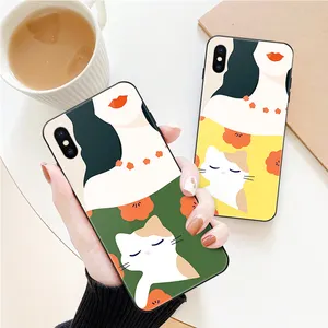 Animals Cartoon Case For Girls Cute Printed Customized Glass Phone Back Cover For OPPO RENO5 5G