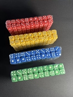 Jeu de dés en acrylique solide coloré de 14 mm, dés à 6 faces aux coins arrondis pour le mahjong, l'enseignement des mathématiques et les jeux de société