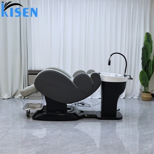 KISEN High Quality Salon <b>Rotating</b> Electric Shampoo <b>Chair</b> Hair Salon Beauty Barbershop Hair Washing Waterfall Shampoo <b>Chair</b> - Product Image 2