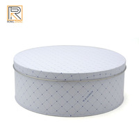 Boîte à biscuits vide en métal de qualité alimentaire, boîtes à gâteaux dorées personnalisées, conteneur rond en métal pour la pâtisserie, emballage pour chocolat