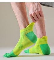 Chaussettes de sport Coolmax 200N pour hommes, chaussettes à 5 doigts, invisibles, athlétiques, en coton, respirantes