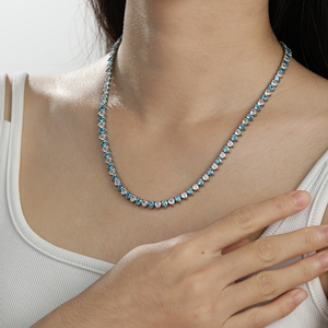 <span class=keywords><strong>Collana</strong></span> a Catena <span class=keywords><strong>Tennis</strong></span> in Acciaio Inox 316 Personalizzabile con <span class=keywords><strong>Cuore</strong></span> in Zirconia Cubica 5A, Gioielli Trendy per Donne, Accessori Regalo - Product Image 2