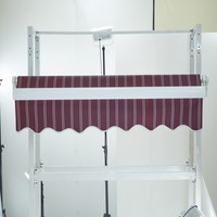 Store Ban de Jardin Rétractable et Personnalisable de 5 m en Alliage d'Aluminium Moderne, Traité Anti-UV avec Enduit PVDF, pour Terrasse, Balcon, Opération Manuelle