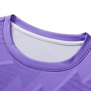 Ensemble de maillot de football pour homme Long Mission, violet uni, 100% polyester, respirant, anti-transpiration, manches courtes, coupe régulière, pour tous - Product Image 5