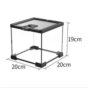 Cage de Terrarium en verre de <span class=keywords><strong>Reptile</strong></span> de modèle solide classique 20*20*19cm maison de transporteur pour la grenouille et le Gecko - Product Image 2