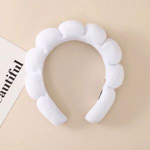 Twisted Cloud Puffy <b>Headband</b> Women Sequin Sponge Velvet Hair Band High Cranial Top Makeup Face Wash <b>Cute</b> Hair Hoop Accessories - Product Image 4