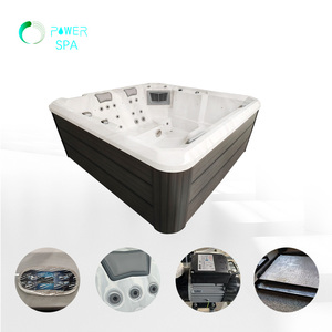 อ่างน้ำร้อนอินฟินิตี้สปา สำหรับ 6-8 คน คุณภาพหรูหรา ผลิตจากอะคริลิก พร้อมระบบนวดเซ็กซี่จาก Balboa สำหรับใช้งานกลางแจ้งในสวนหลังบ้าน เพื่อความสนุกสนานของครอบครัว - Product Image 4