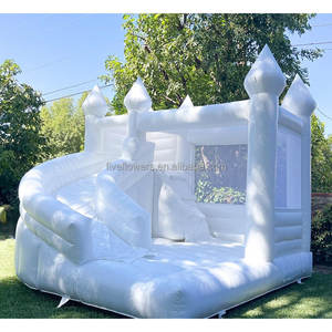 Blanco Curvo Tobogán Castillos Inflables Niños Área <span class=keywords><strong>de</strong></span> juegos Interior <span class=keywords><strong>Palacio</strong></span> Casa - Product Image 3