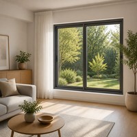 Ventana Corredera Horizontal con Doble Acristalamiento y Aislamiento Térmico, Directo de Fábrica, para Cocina, Dormitorio, Sala de Estar