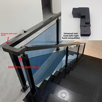 Rampe d'escalier et balustrade de balcon en acier inoxydable 304 brossé sur mesure pour villa - Installation moderne minimaliste sans perçage
