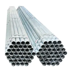 Hot dipped galvanized scaffolding welded ms steel pipes DN40 gi construction tubes