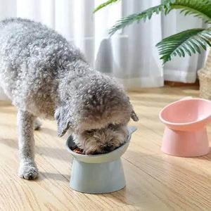 Soulevé incliné élevé <span class=keywords><strong>Anti</strong></span>-vomi <span class=keywords><strong>chat</strong></span> alimentation humide nourriture sèche <span class=keywords><strong>bol</strong></span> à pied haut avec support <span class=keywords><strong>pour</strong></span> animaux de compagnie protecteur de cou empêche de glisser - Product Image 6