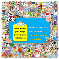 Autocollants en vinyle personnalisés pour enfants, découpés à la forme, imperméables, mignons, sur le thème de dessins animés (panda, vélo, voiture, animal de compagnie, requin), en 3D, pour filles